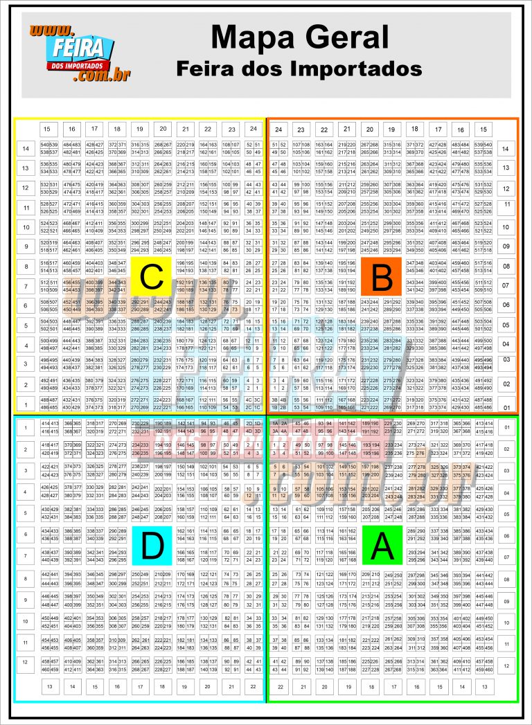 Mapa Da Feira Feira Dos Importados De Bras Lia Sia A Loja Virtual